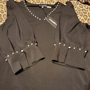 Brand NWT blouse adorned in pearls ISO a new home